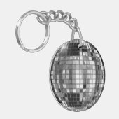 Porte-clés Porte - clé argenté de boule de disco de partie (Devant gauche)