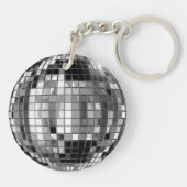 Porte-clés Porte - clé argenté de boule de disco de partie (Dos)