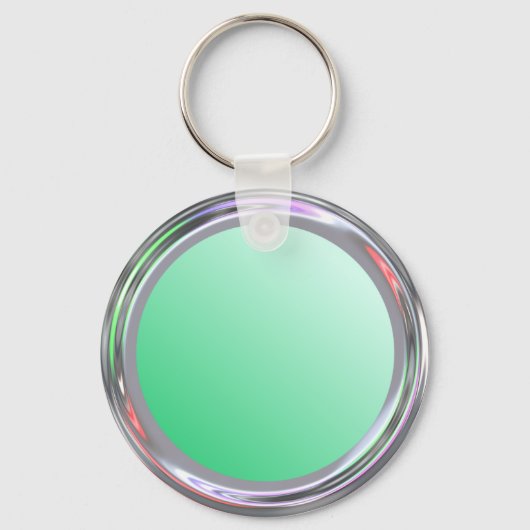 Porte-clés Porte - clé argenté pour texte, logo, image (Recto)