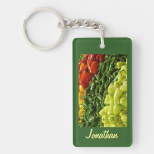 Porte-clés Porte - clé, arrière - plan vert de piments