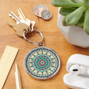 Porte-clés Porte - clé arrondi Turquoise Premium