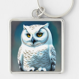 Porte-clés Porte - clé Art déco White Snowy Owl