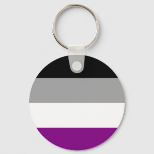 Porte-clés Porte - clé asexuel de drapeau