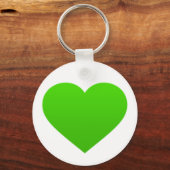 Porte-clés porte - clé au coeur vert (Recto)