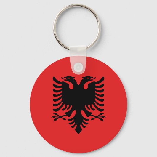 Porte-clés Porte - clé au drapeau de l'Albanie (Recto)