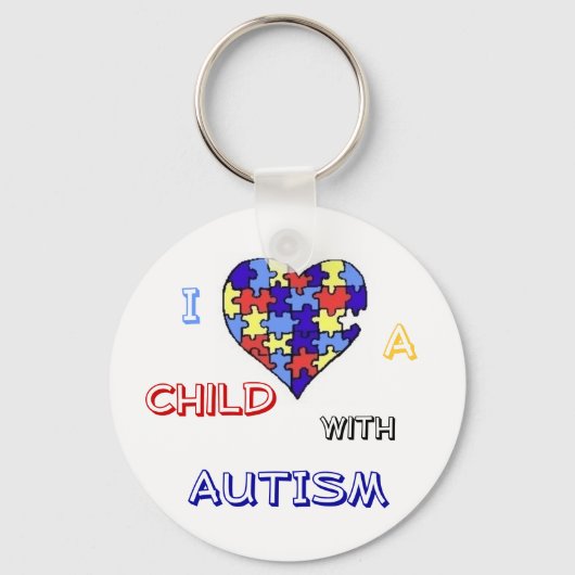 Porte-clés porte - clé "Autism Love" (Recto)