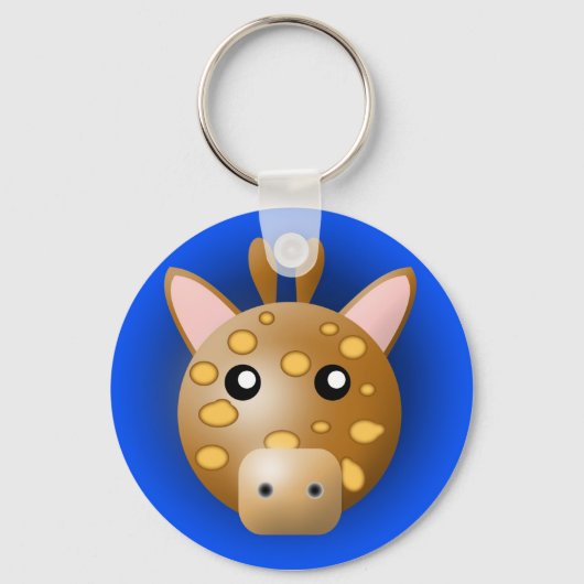 Porte-clés porte - clé avec animal : girafe (Recto)
