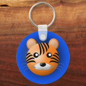 Porte-clés porte - clé avec animal : tigre (Recto)