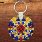 Porte-clés Porte - clé avec des couleurs roumaines Design (Verso)