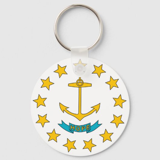 Porte-clés Porte - clé avec drapeau de l'État de Rhode Island (Recto)