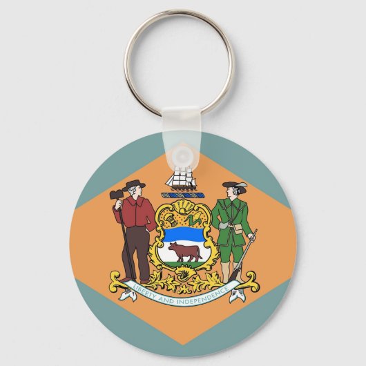 Porte-clés Porte - clé avec drapeau de l'État du Delaware (Recto)