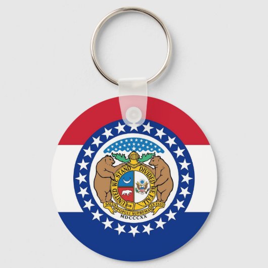 Porte-clés Porte - clé avec drapeau de l'État du Missouri (Recto)
