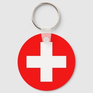 Porte-clés Porte - clé avec Drapeau de Suisse