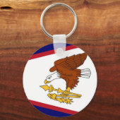 Porte-clés Porte - clé avec drapeau des Samoa américaines (Recto)