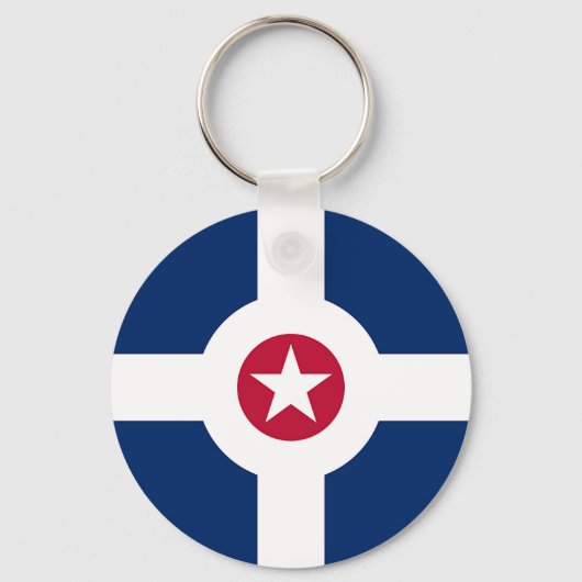Porte-clés Porte - clé avec drapeau d'Indianapolis City, État (Recto)