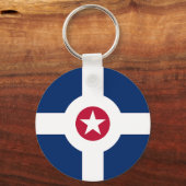 Porte-clés Porte - clé avec drapeau d'Indianapolis City, État (Recto)