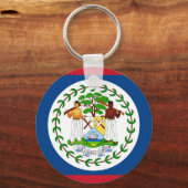 Porte-clés Porte - clé avec Drapeau du Belize (Recto)
