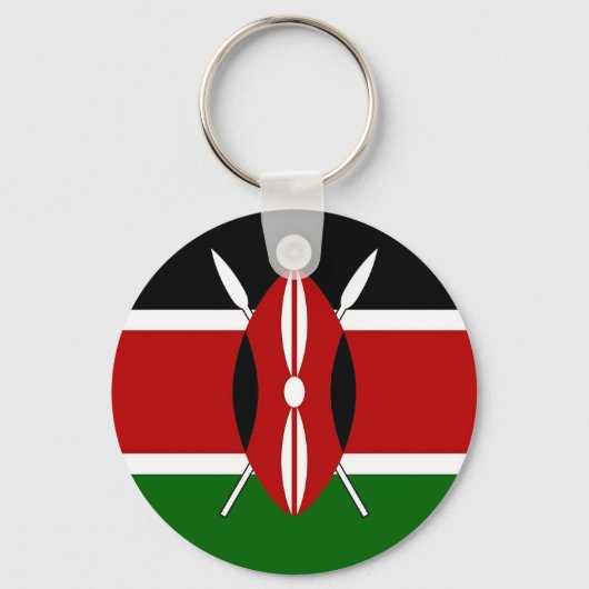 Porte-clés Porte - clé avec drapeau du Kenya (Recto)