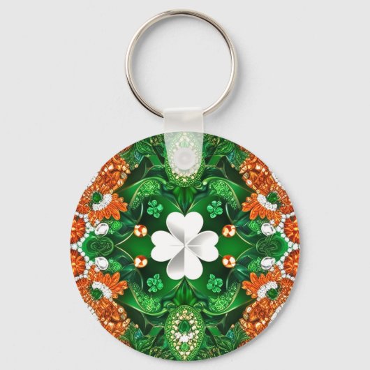 Porte-clés Porte - clé avec Irlande Colours Design (Recto)