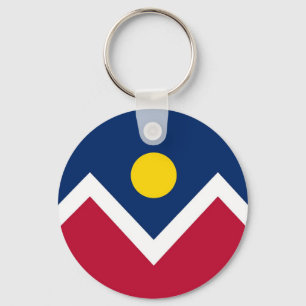 Porte-clés Porte - clé avec le drapeau de Denver, Colorado St