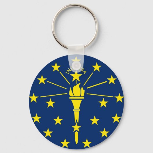 Porte-clés Porte - clé avec le drapeau de l'état de l'Indiana (Recto)