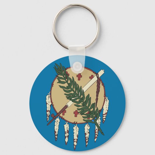 Porte-clés Porte - clé avec le drapeau de l'État de l'Oklahom (Recto)