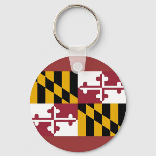 Porte-clés Porte - clé avec le drapeau de l'État du Maryland