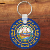 Porte-clés Porte - clé avec le drapeau de l'Etat du New Hamps (Recto)