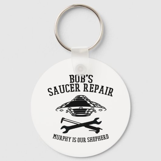 Porte-clés porte - clé avec logo de réparation de soucoupes d (Recto)