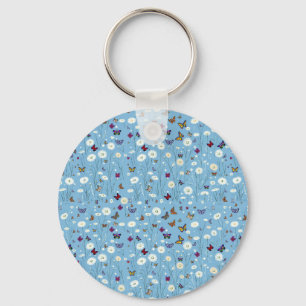 Porte-clés Porte - clé avec papillons et fleurs