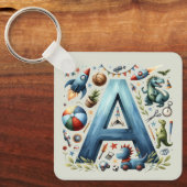 Porte-clés Porte - clé aventureux "A" Kids (Recto)