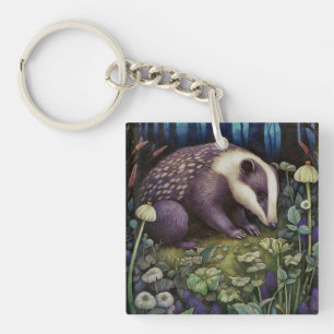 Porte-clés Porte - clé Badger de minuit