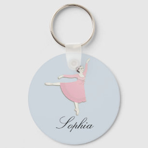 Porte-clés Porte - clé Ballerina rose personnalisable