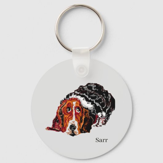 Porte-clés Porte - clé : BASSET HOUND (Recto)