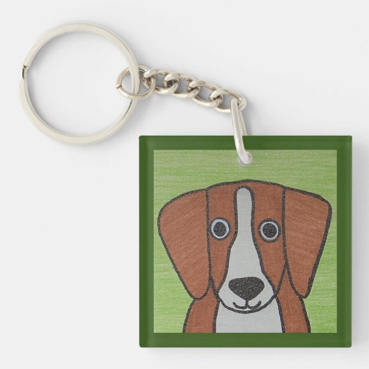 Porte-clés Porte - clé Beagle mignon (Devant)