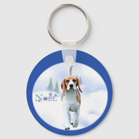 Porte-clés Porte - clé Beagle Noel (Recto)