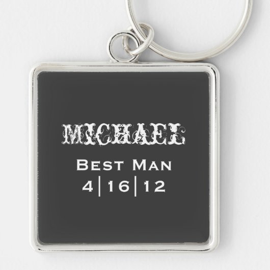 Porte-clés Porte - clé Best Man personnalisé (Devant)