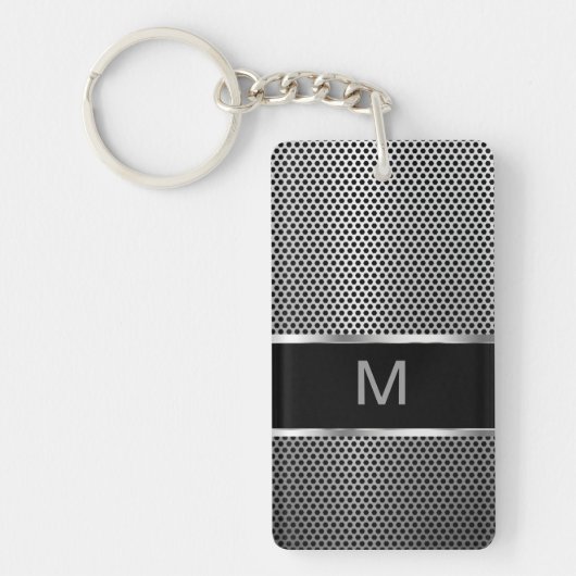 Porte-clés Porte - clé bilatéral du monogramme des hommes (Devant)