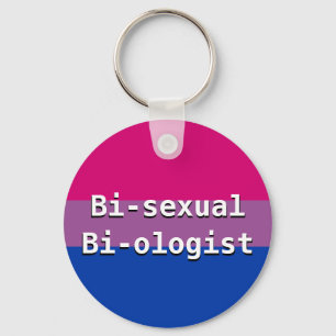 Porte-clés Porte - clé Bisexual Biologiste Button