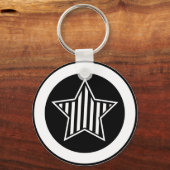 Porte-clés Porte - clé Black et White Star (Recto)
