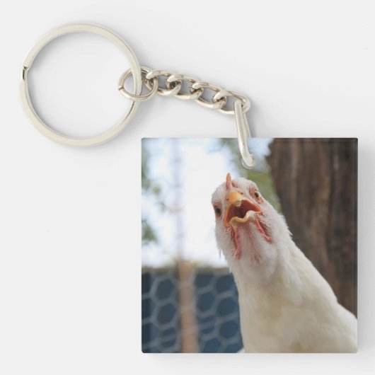 Porte-clés Porte - clé blanc alarmé (Devant)