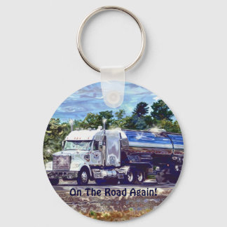 Porte-clés Porte - clé blanc d'art de conducteurs de camion