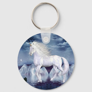 Porte-clés Porte - clé blanc de beauté de licorne