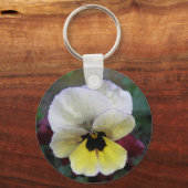 Porte-clés Porte - clé blanc et jaune Pansy (Recto)