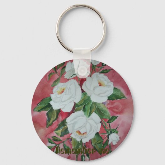 Porte-clés Porte - clé blanc roses (Recto)