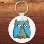 Porte-clés Porte - clé bleu Chouette (Recto)