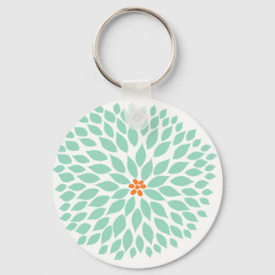 Porte-clés Porte - clé bleu de dahlia d'Aqua