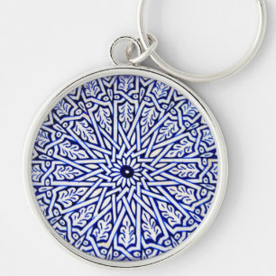 Porte-clés Porte - clé bleu et blanc