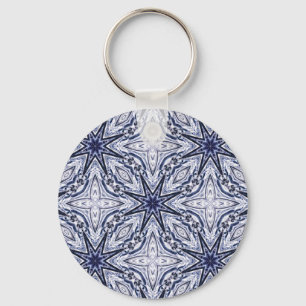 Porte-clés Porte - clé bleu et blanc raffiné