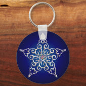 Porte-clés Porte - clé bleu étoile Iridescente (Recto)